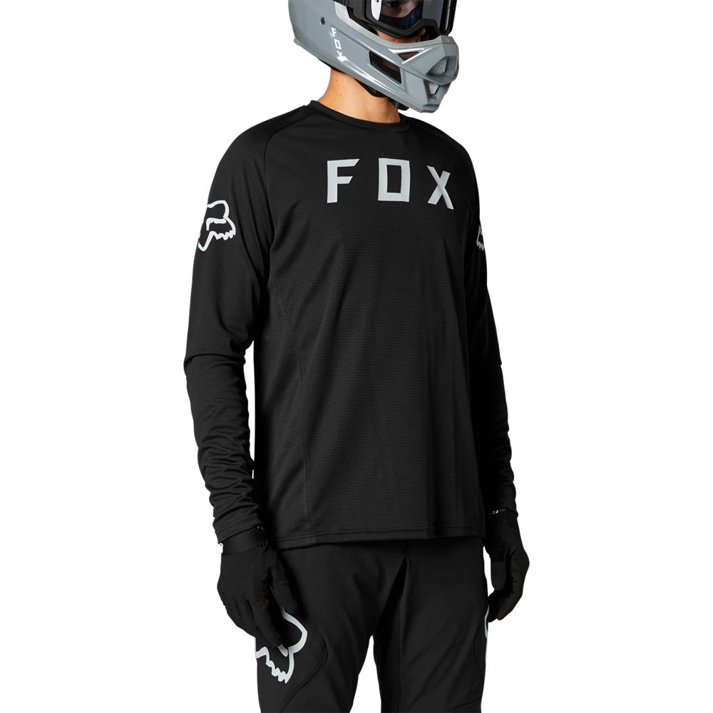 FOX MAGLIA MANICHE LUNGHE DEFEND BLACK